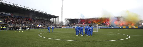 LEEUWARDEN, 14-02-2015, Cambuur stadion, laatste training SC Cambuur voor de derby tegen SC Heerenveen met bijna 6000 supporters op de tribunes ... foto: Henk Jan Dijks