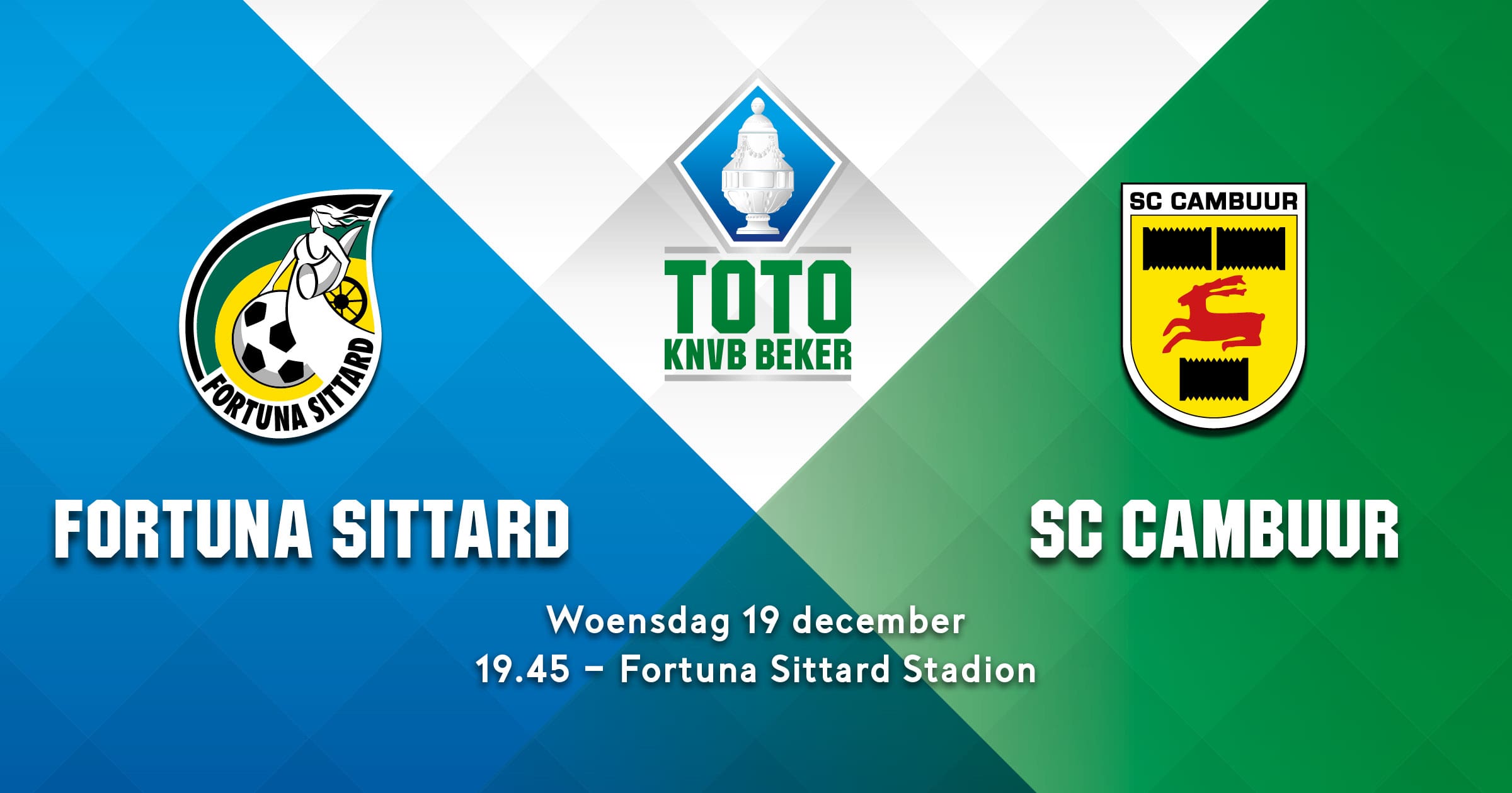 Afstoten enthousiasme ondeugd BEKERDAY: Fortuna Sittard - SC Cambuur - SC Cambuur